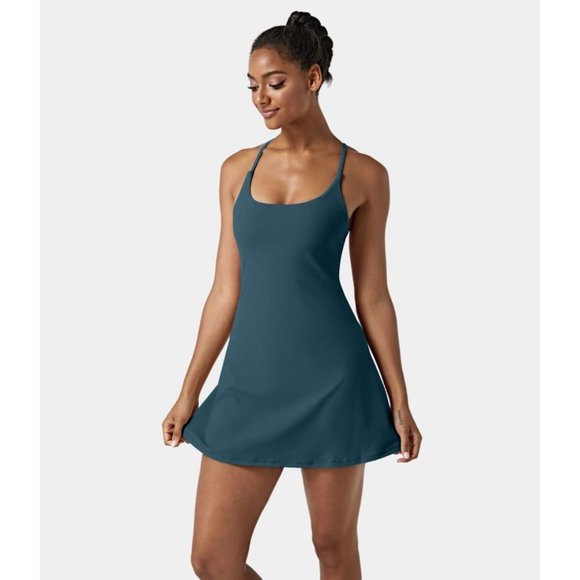 Halara Everyday Cloudful Air 2-in-1 Cool Touch Dress-Euphoria Air Blue S - Picture 3 of 6